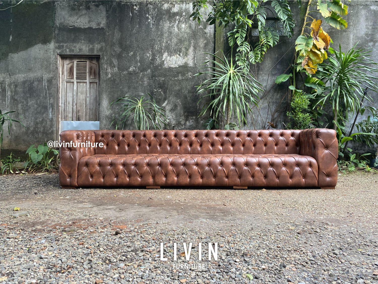 Sofa Chester Kulit Oscar Klasik Mewah