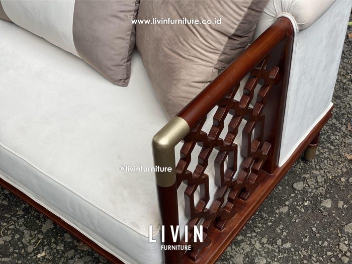 Kursi Sofa Jati 3 Seater Klasik Modern