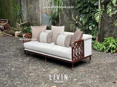 Kursi Sofa Jati 3 Seater Klasik Modern