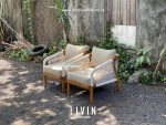 Kursi Sofa Single Seater Jati Tali Rope Modern Mewah Minimalis