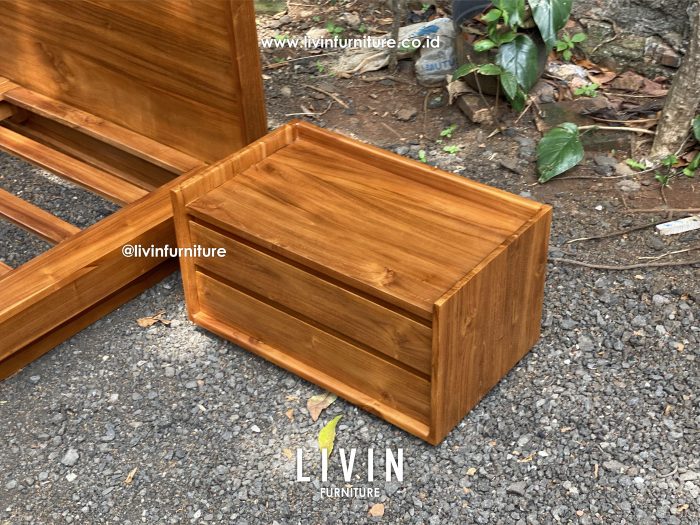 Set Tempat Tidur Nakas Jati Klasik Modern Minimalis