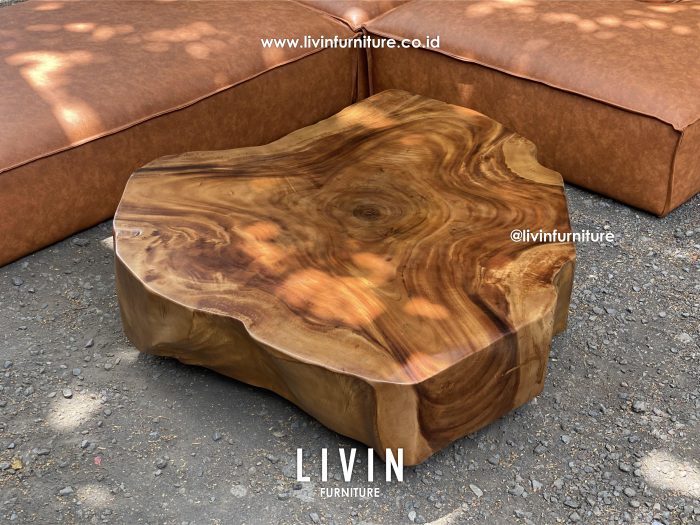 Sofa Leter L Meja Trembesi Mewah Modern Minimalis