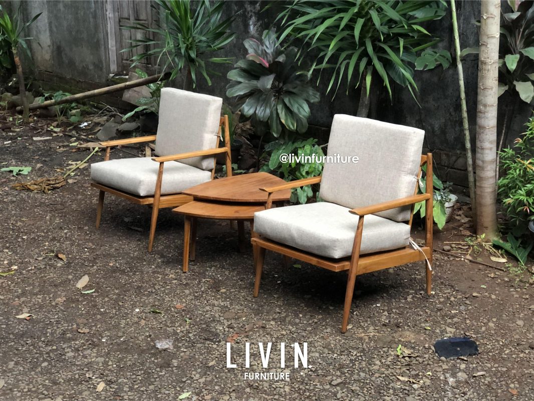 Kursi Sofa Teras Set Jati Modern Minimalis
