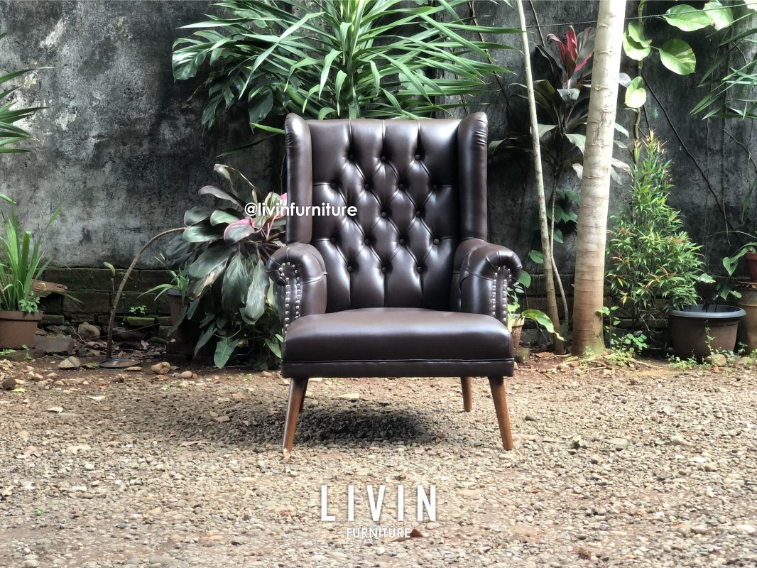 Sofa Chester 1 Seater Jati Klasik Modern Mewah