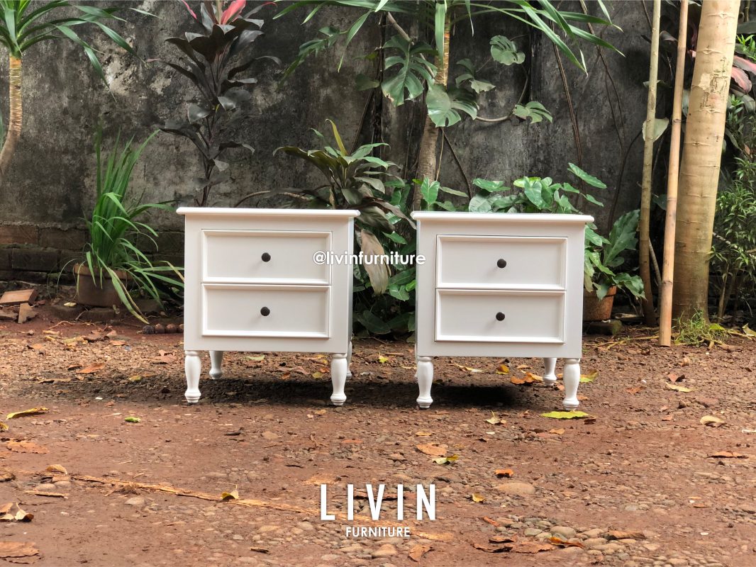 Nakas Duco Putih Minimalis 2 Laci Modern
