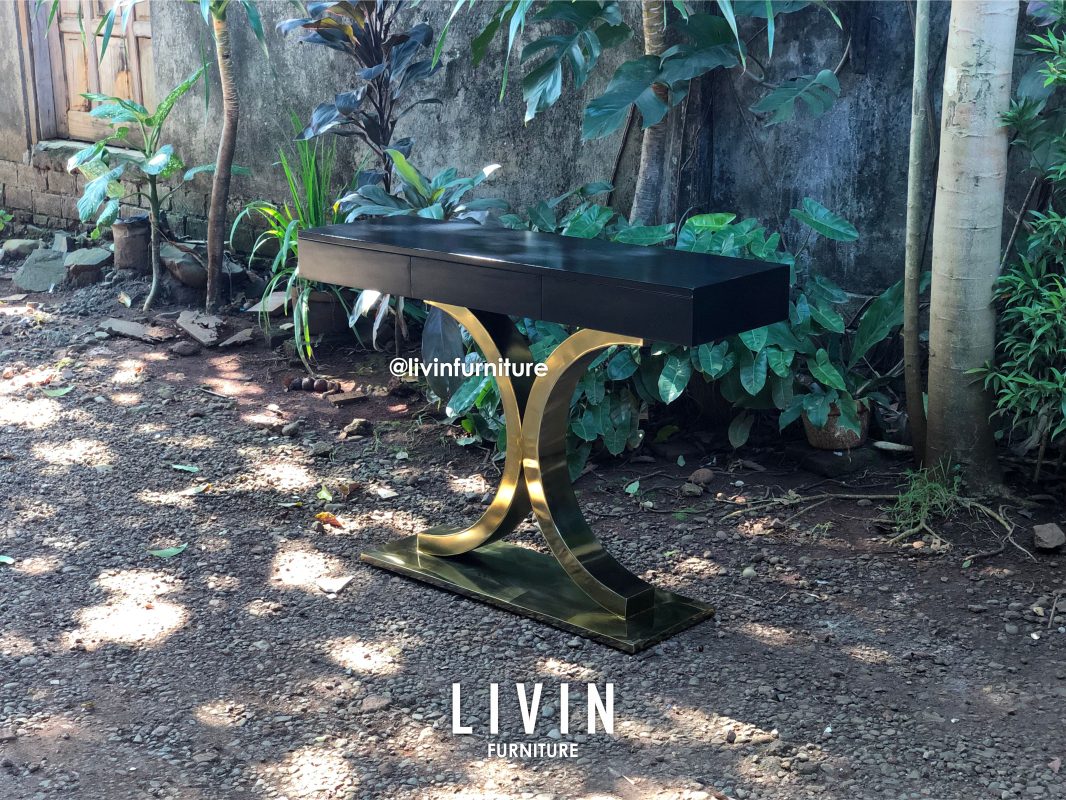 Meja Konsol Stainless 3 Laci Modern Mewah