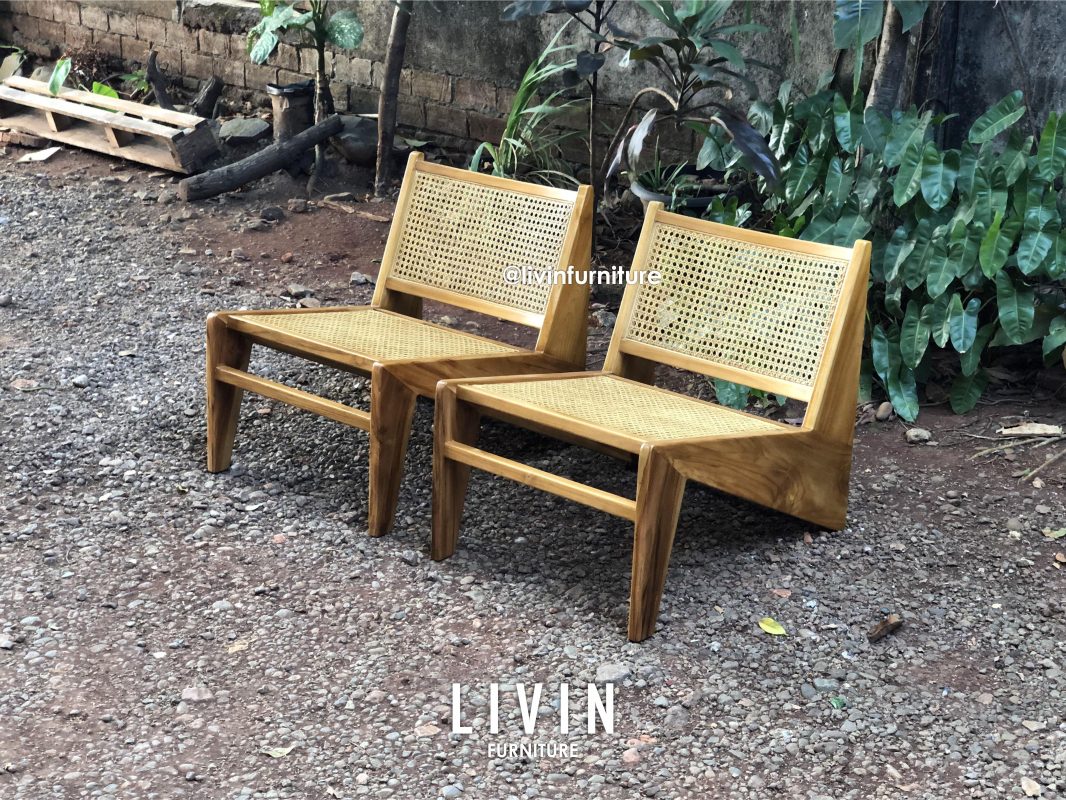 Kursi Teras Santai Jati Rotan Klasik Minimalis