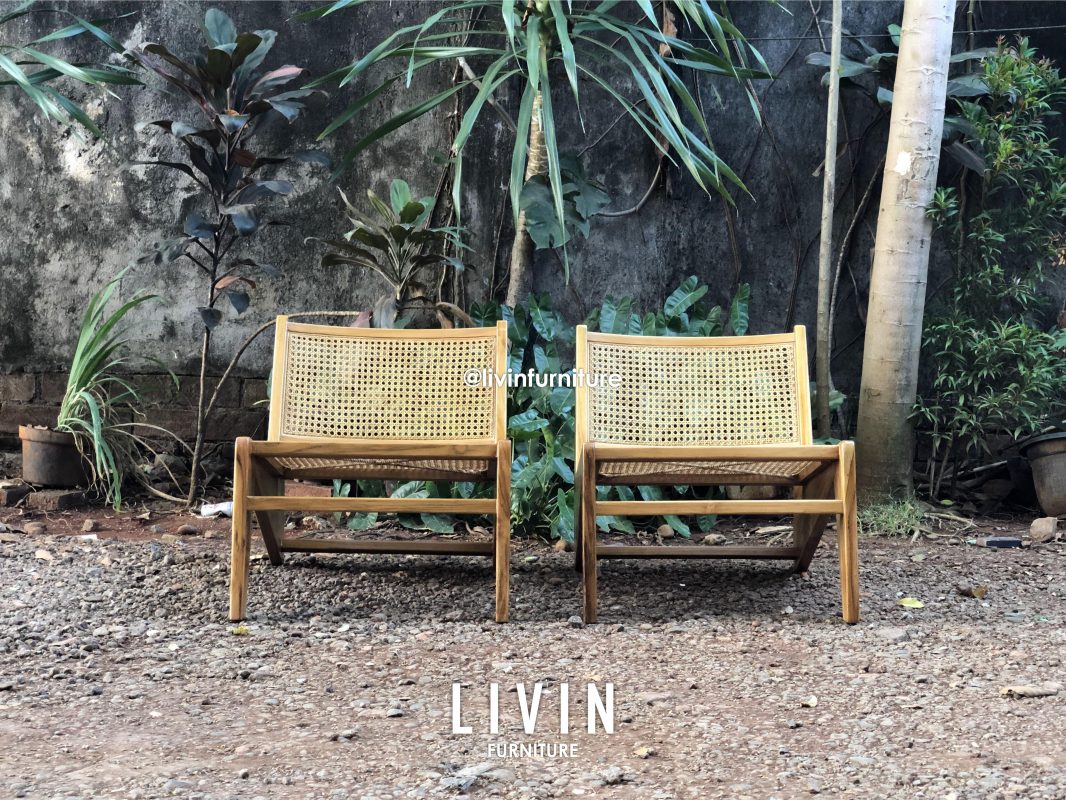 Kursi Teras Santai Jati Rotan Klasik Minimalis