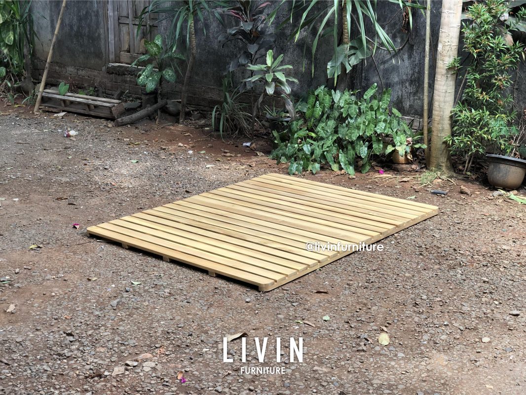 Tempat Tidur Jati Lipat Japandi Modern Minimalis