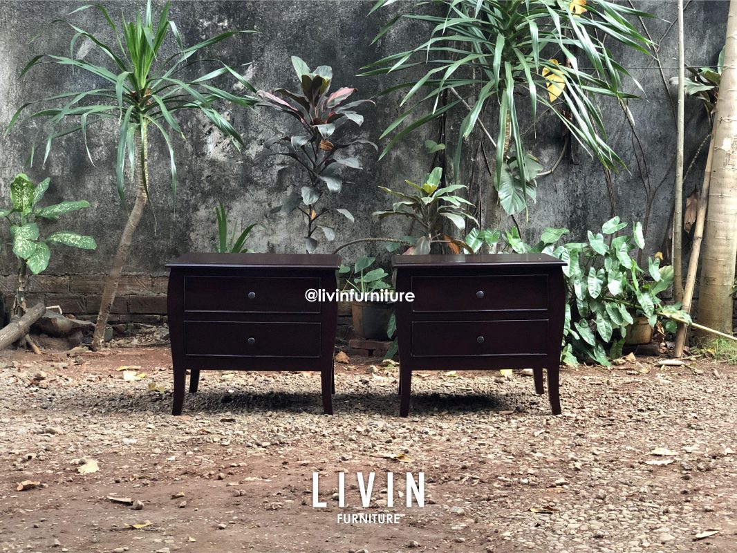 Nakas Tidur Jati 2 Laci Klasik Minimalis