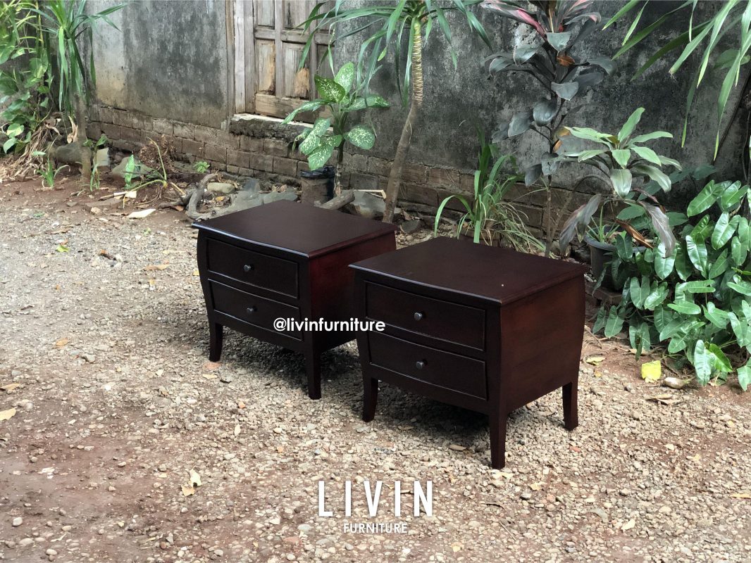 Nakas Tidur Jati 2 Laci Klasik Minimalis