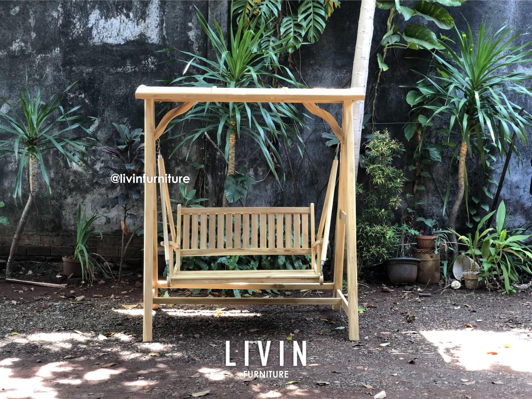 Ayunan Kayu Jati Japandi Modern Minimalis
