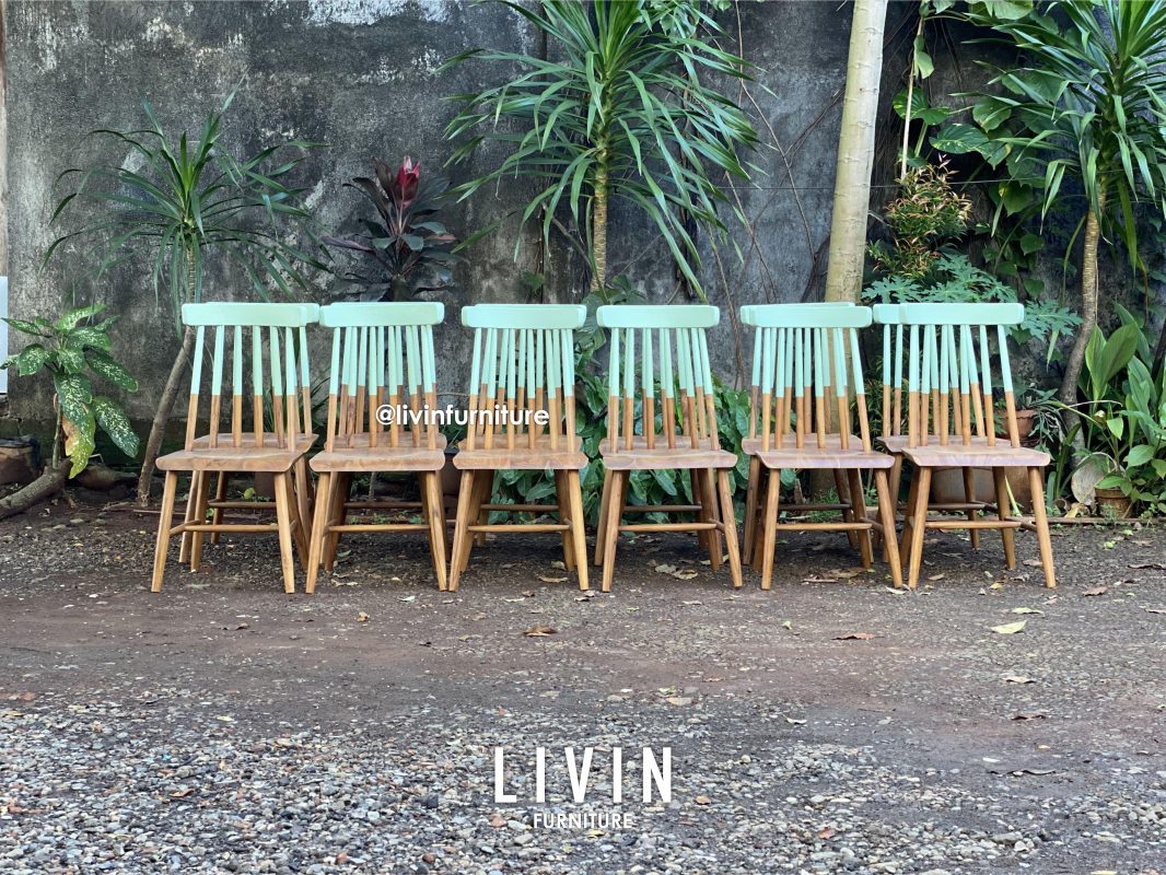 Kursi Makan Jati Jari Jari Klasik Minimalis