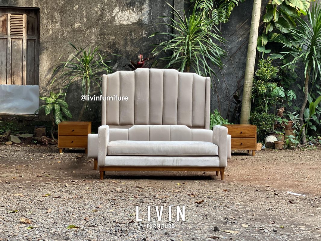 Dipan Tempat Tidur Set Jati Modern Minimalis