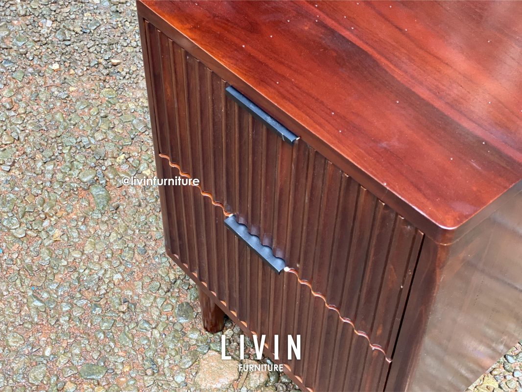 Nakas 2 Laci Jati Salur Klasik Modern Minimalis