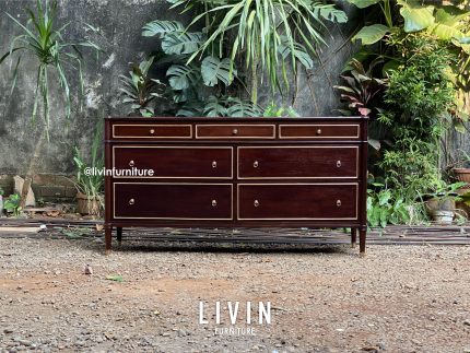 Bufet Jati Klasik 7 Laci Modern Minimalis