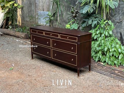 Bufet Jati Klasik 7 Laci Modern Minimalis