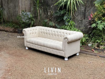 Kursi Sofa 3 Seater Chesterfield Modern Minimalis