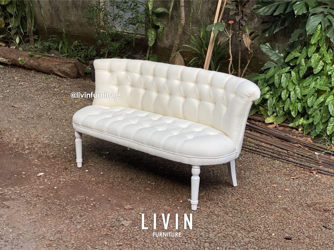 Kursi Sofa Teras Chester Putih Modern Minimalis