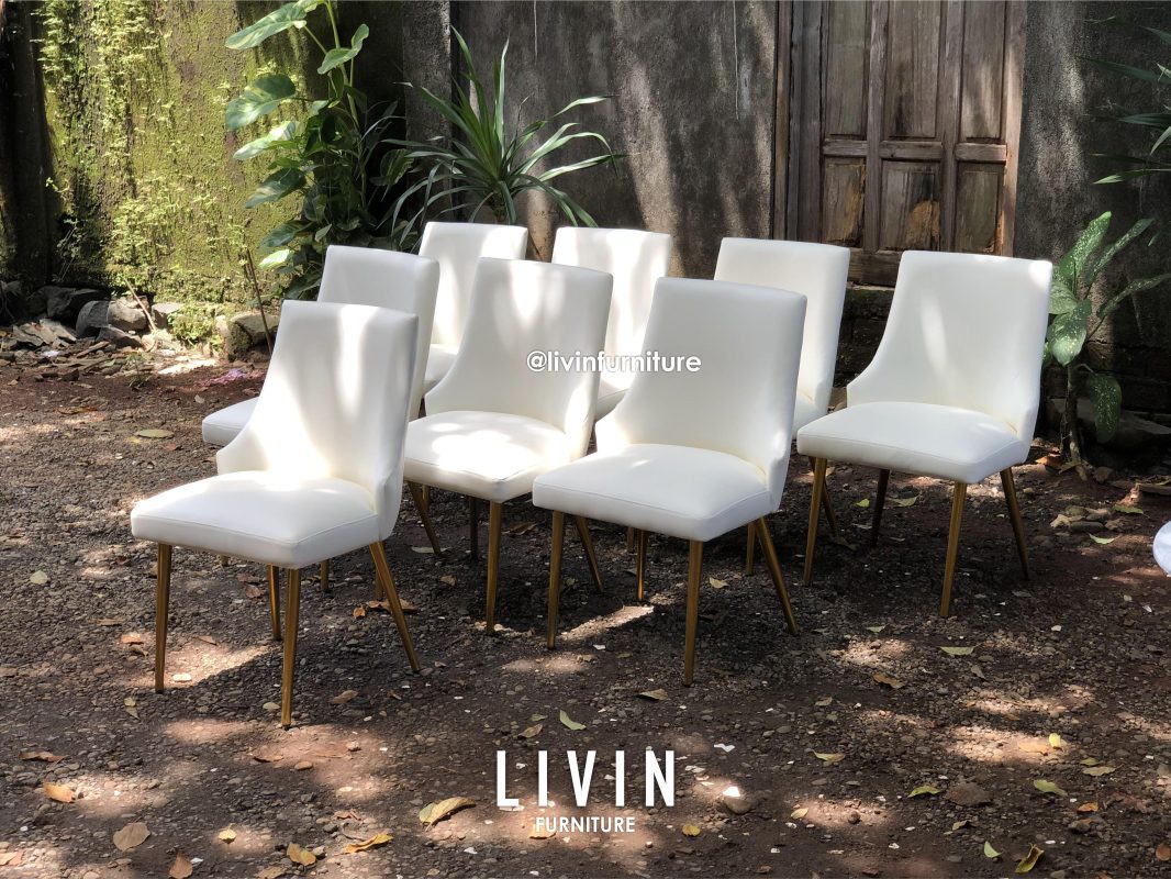 Kursi Makan Modern Sofa Putih Minimalis