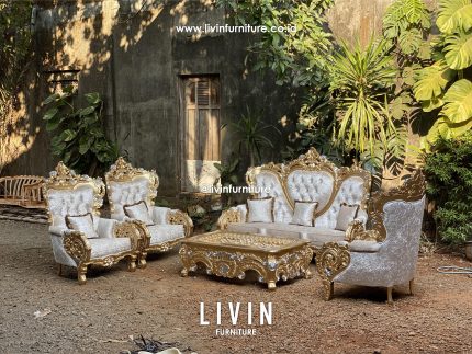 Sofa Tamu Set Ukir Bellagio 3111 Meja Klasik Mewah