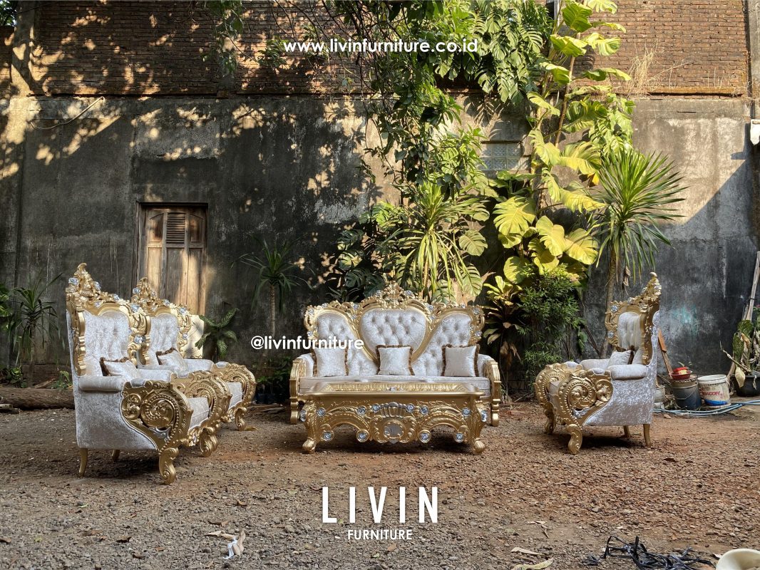 Sofa Tamu Set Ukir Bellagio 3111 Meja Klasik Mewah