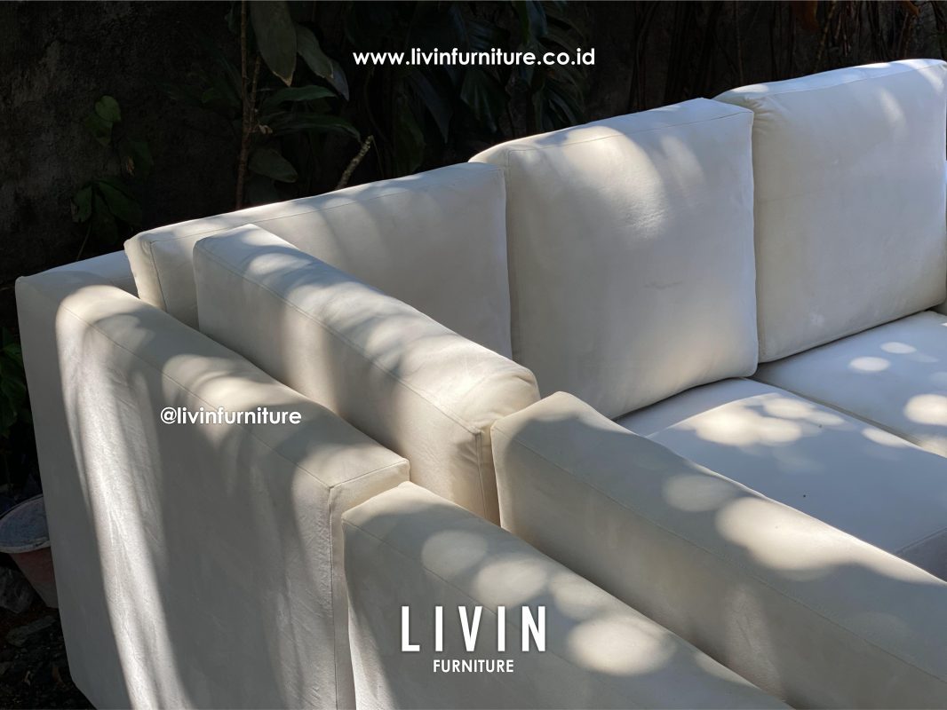 Sofa Tamu Sudut Meja Stainless Modern Minimalis
