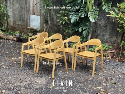 Kursi Makan Jati Japandi Modern Minimalis