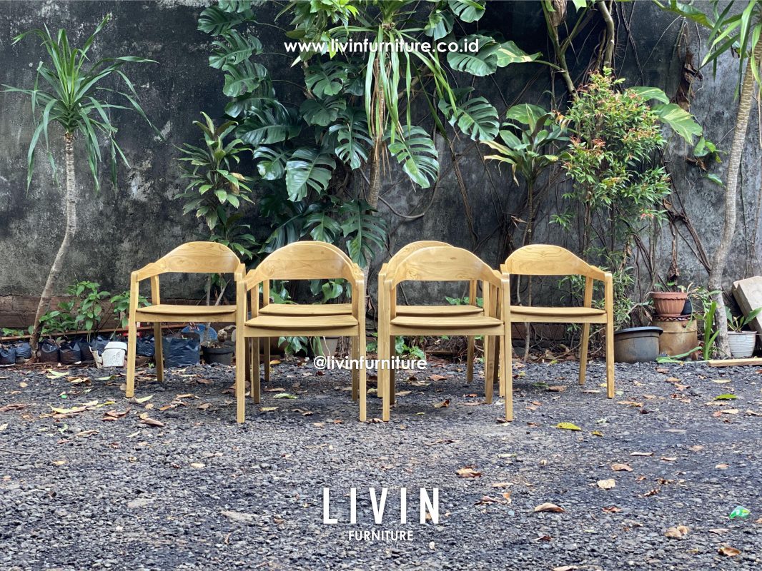 Kursi Makan Jati Japandi Modern Minimalis