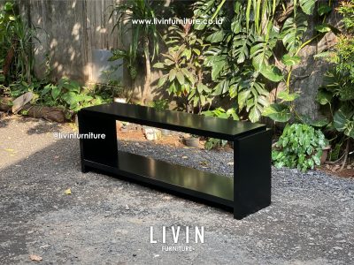 Meja Konsol Belakang Sofa Hitam Modern Minimalis