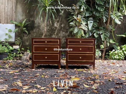 Nakas Jati Klasik 3 Laci Modern Minimalis