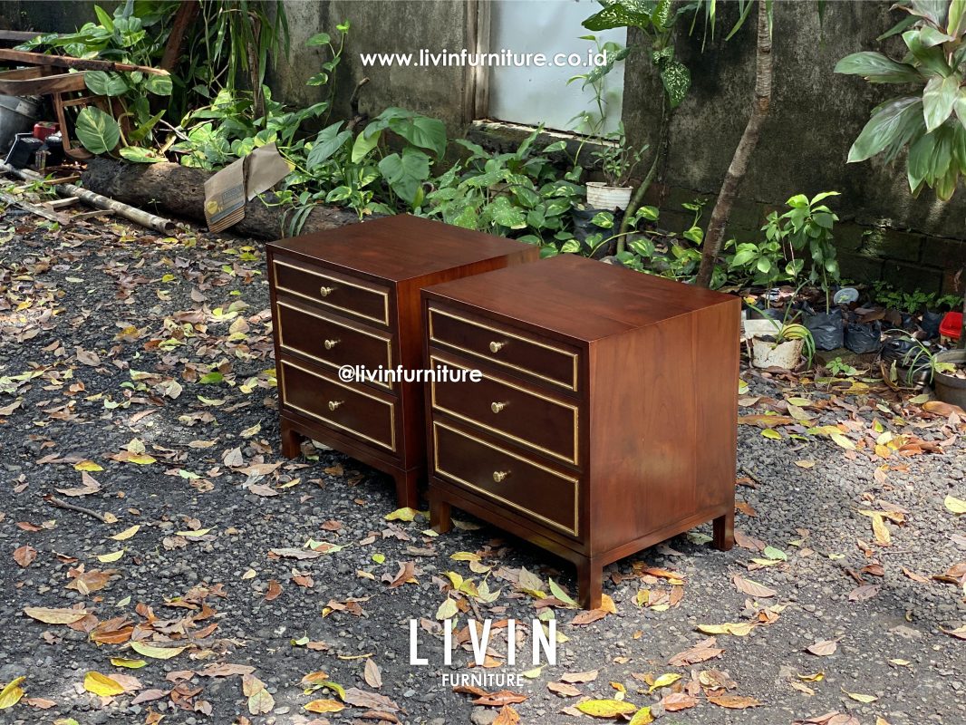 Nakas Jati Klasik 3 Laci Modern Minimalis