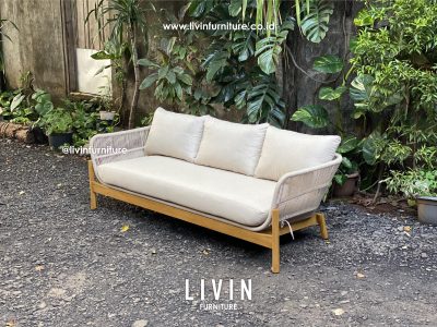 Kursi Sofa Outdoor Tali Rope 3 Seater Modern Minimalis