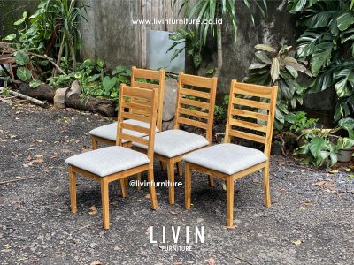 Kursi Makan Jati Sofa PIllar Modern Minimalis