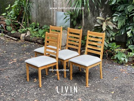 Kursi Makan Jati Sofa PIllar Modern Minimalis