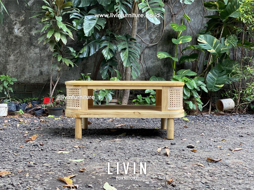 Meja Tamu Jati Rotan Klasik Modern Minimalis