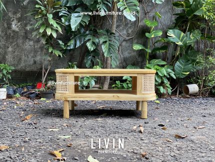 Meja Tamu Jati Rotan Klasik Modern Minimalis