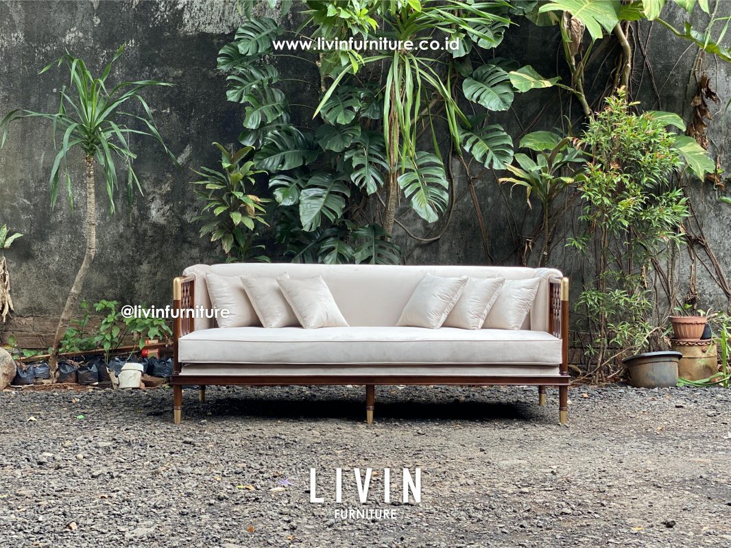 Sofa Jati 3 Seater Klasik Modern Mewah