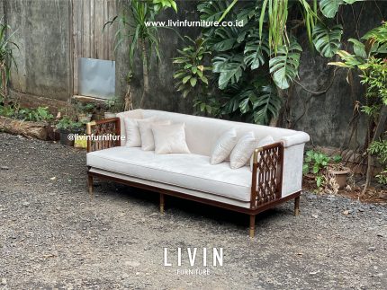 Sofa Jati 3 Seater Klasik Modern Mewah