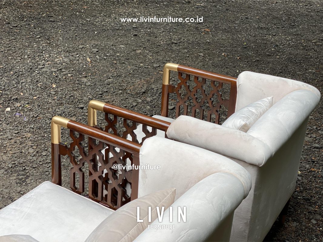 Sofa Jati Single 1 Seater Klasik Modern Mewah