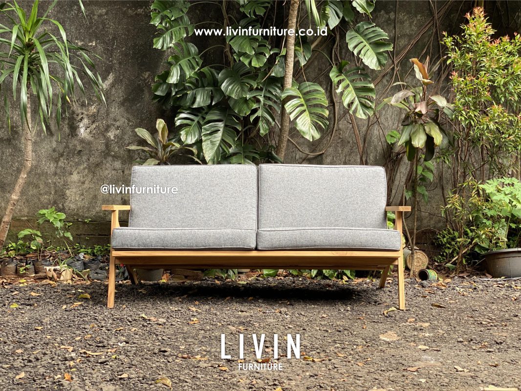 Kursi Tamu Sofa 2 Seater Jati Klasik Minimalis