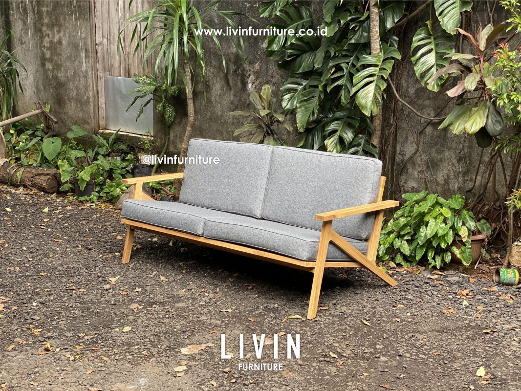 Kursi Tamu Sofa 2 Seater Jati Klasik Minimalis