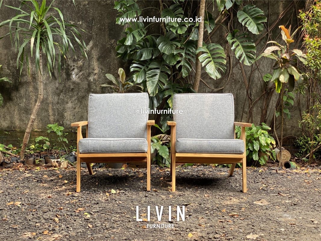 Kursi Jati Sofa 1 Seater Klasik Modern Minimalis