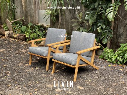 Kursi Jati Sofa 1 Seater Klasik Modern Minimalis