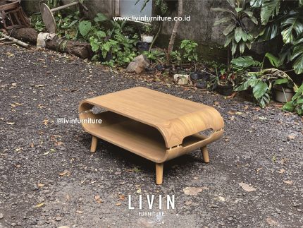 Meja Tamu Jati Oval Modern Klasik Minimalis
