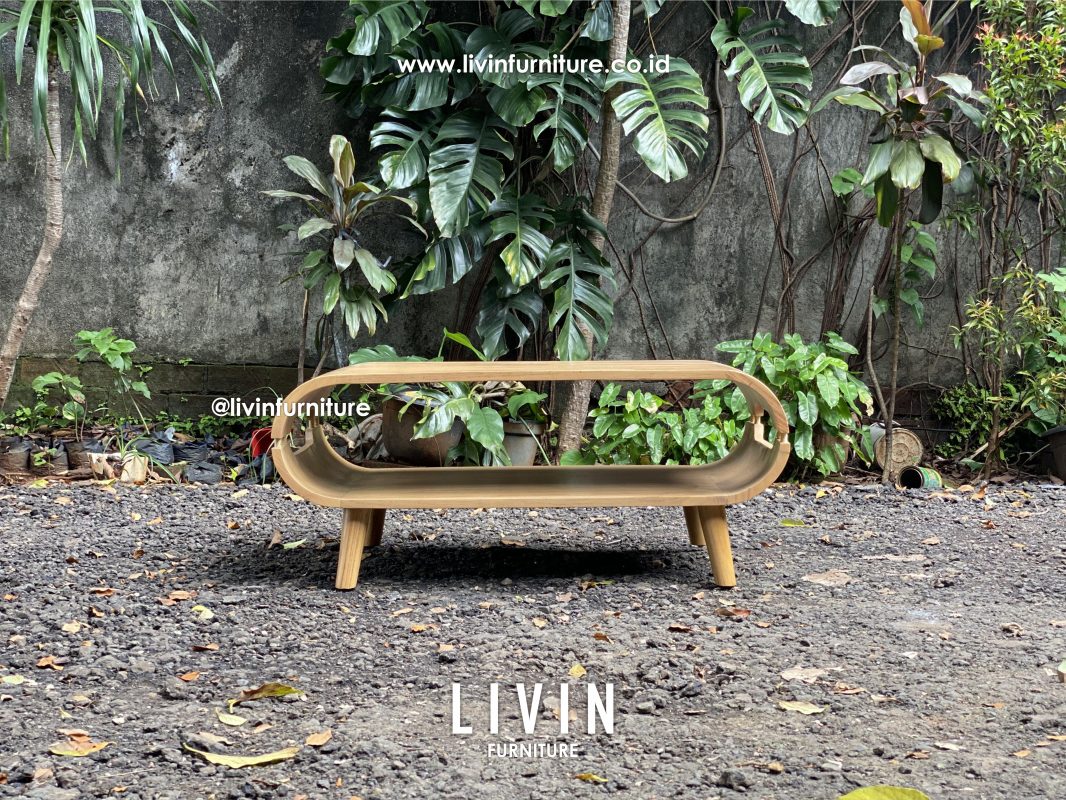 Meja Tamu Jati Oval Modern Klasik Minimalis