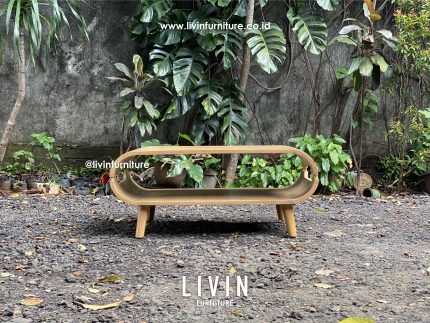Meja Tamu Jati Oval Modern Klasik Minimalis