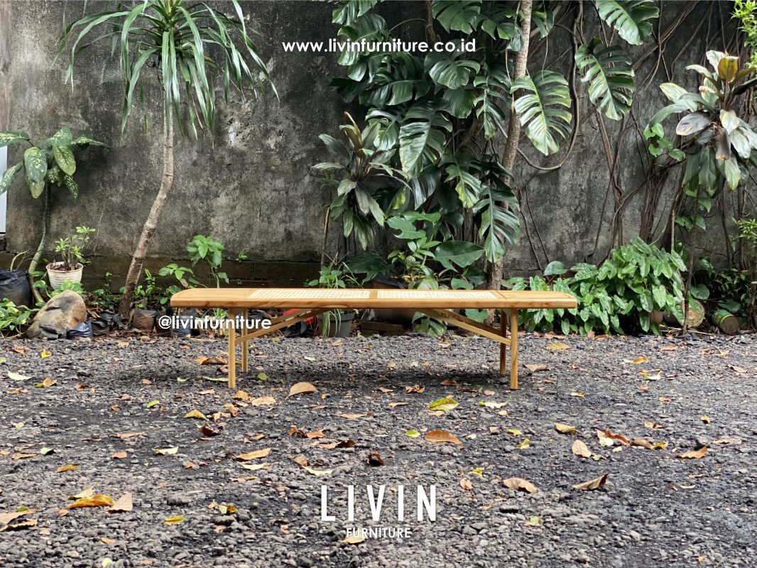 Meja Tamu Jati Rotan Panjang Klasik Minimalis