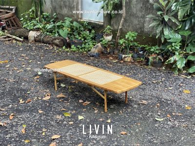 Meja Tamu Jati Rotan Panjang Klasik Minimalis