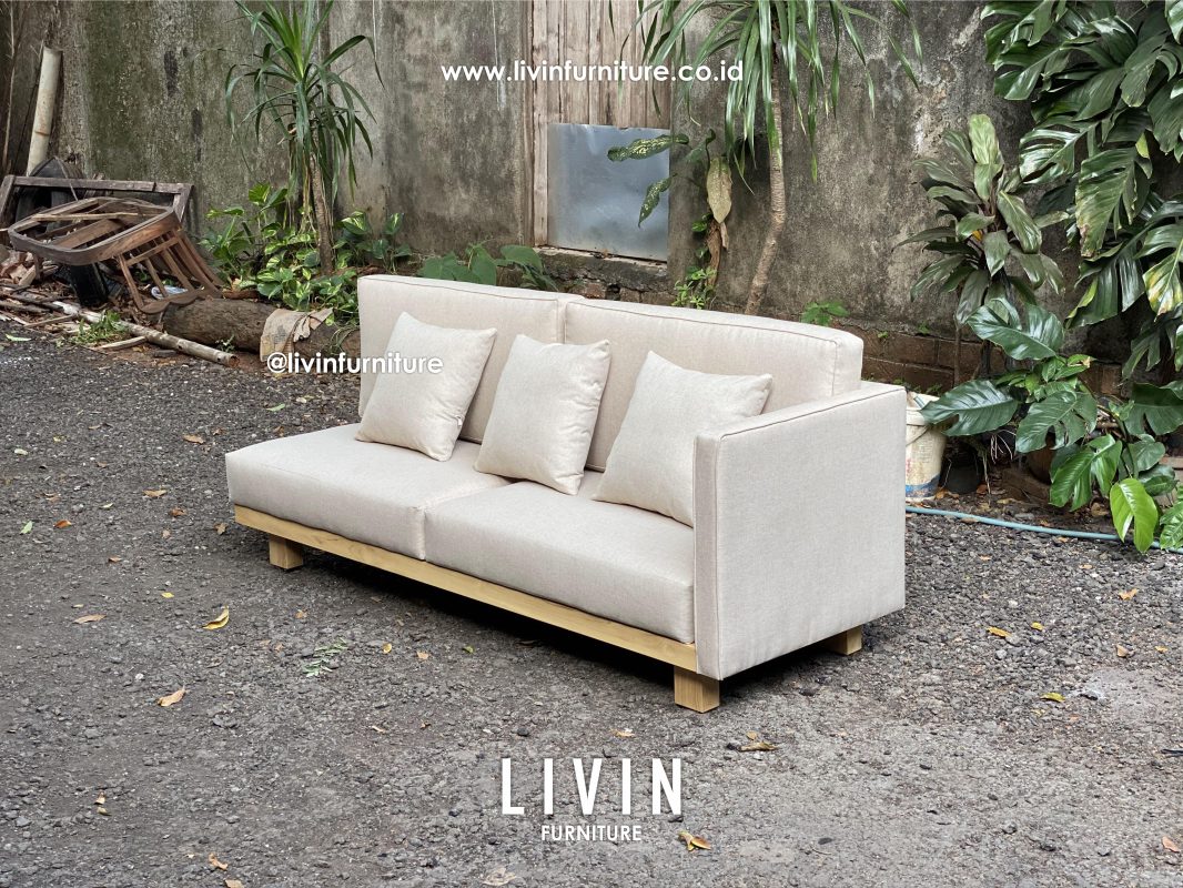Sofa Tamu Japandi Jati Modern Minimalis